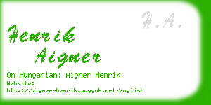 henrik aigner business card